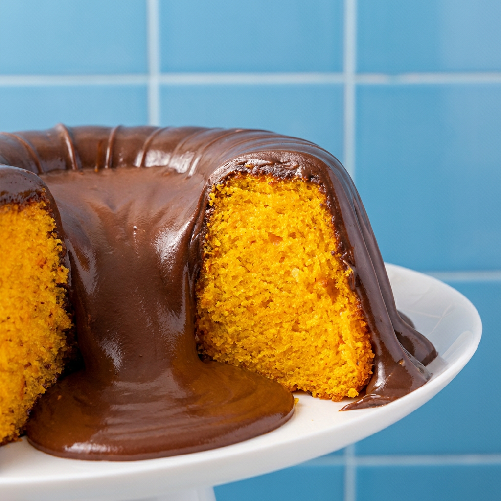 BOLO DE CENOURA COM BRIGADEIRO CREMOSO